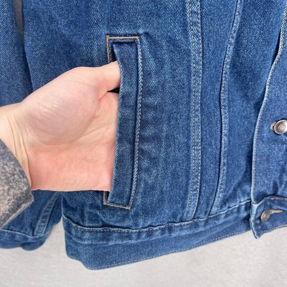 Maverick Denim Trucker Jacket Mens 2XL Blue Button Up Jean Coat Ranch Western - Picture 11 of 13